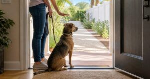 How to Train a Dog to Wait at the Door